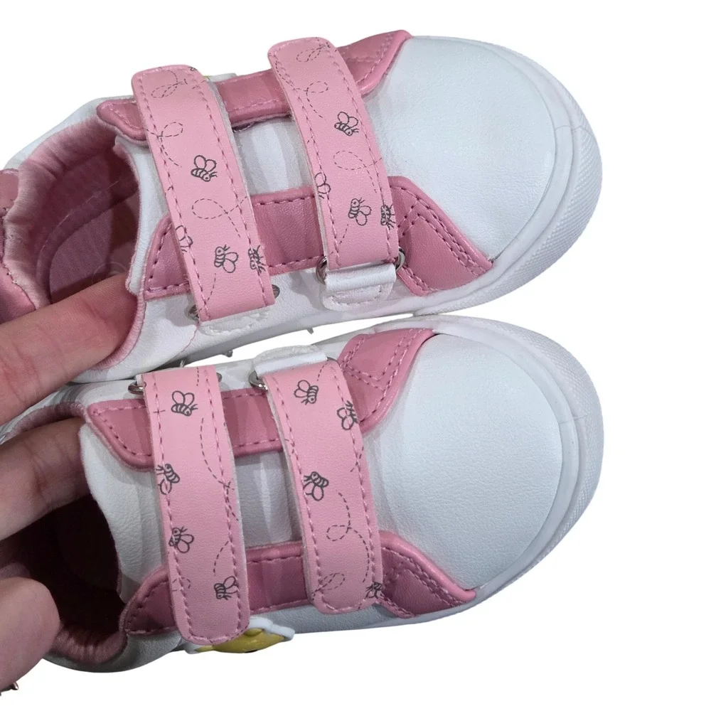 Disney Baby Winnie the Pooh Toddler‎ Sneakers Size 5 Pink White Velcro NEW